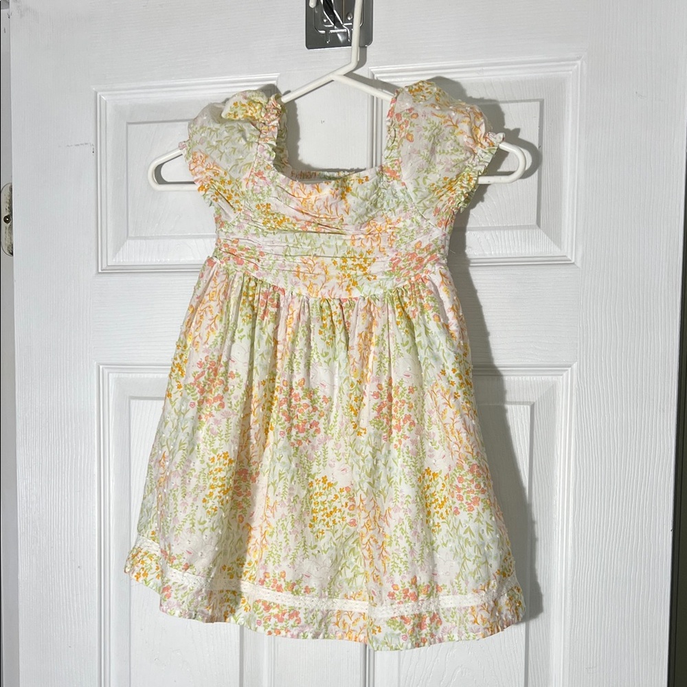 cupcakes & cashmere Kids Dress in Cream and Yellow Floral